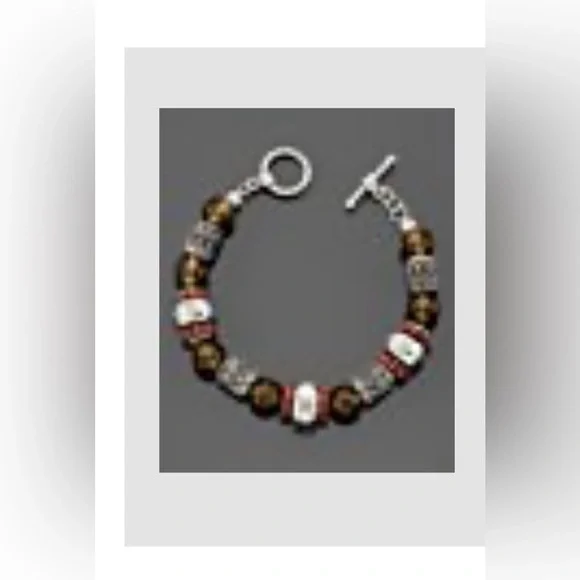 Macy’s 14k Gold and Sterling Silver Bracelet - Picture 1 of 5